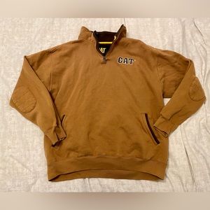 CAT large mens pullover quarter zip